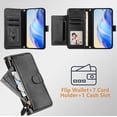 thumbnail image 2 of Wallet Case for Google Pixel 7PRO with Wrist Strap Shoulder Strap Women Girls Black, 2 of 5