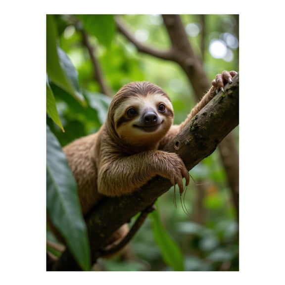 Diamond Art Kit for Adults, Sloth On Tree In Green Forest Diamond Painting for Adults Beginners, DIY Diamond Art Painting Kits, 5D Diamond Painting Crafts for Home Decor 12x16 Frameless