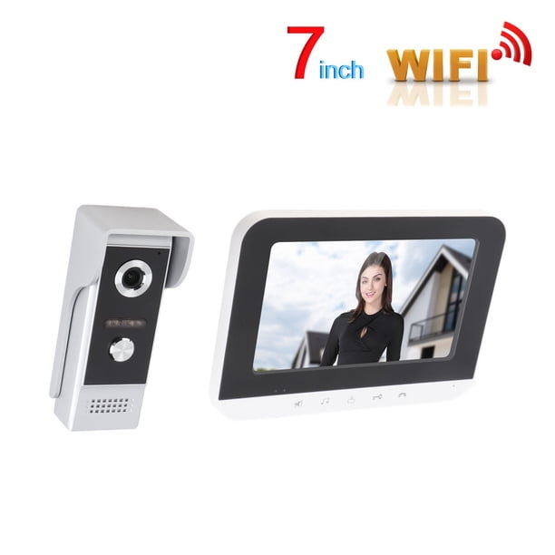 Video De 7 Pulgadas Puerta De Puertas De Intercomunicador WiFi WiFi Con Una Cámara HD De 700TVL 90 Visión Nocturna De Gran Angular El Monitor De