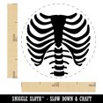 thumbnail image 2 of Skeleton Rib Cage Self-Inking Rubber Stamp Ink Stamper - Sky Blue Ink - Medium 1 Inch, 2 of 7