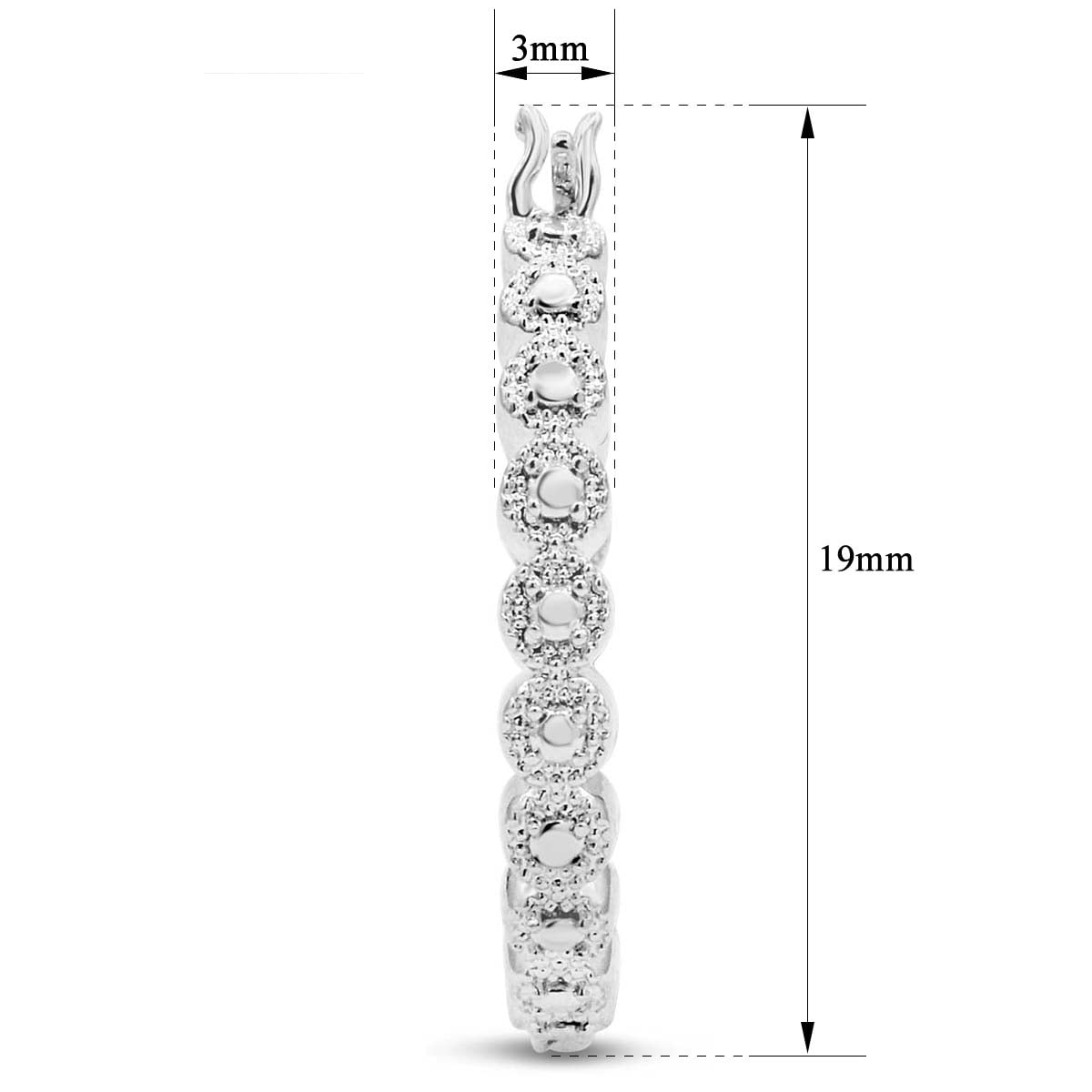 SuperJeweler 1/4 Carat Diamond Hoop Earrings, 3/4 Inch For Women