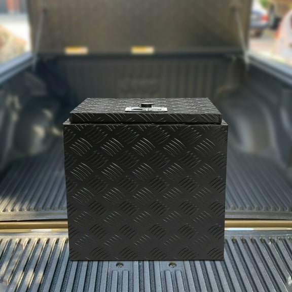 18" Aluminum Truck Underbody Tool Box Trailer RV Tool Storage Under Bed W/Lock