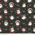 thumbnail image 2 of Christmas Santa on Charcoal Riley Blake 100% Cotton Price Per Yard, 2 of 3