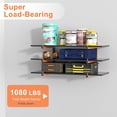 thumbnail image 4 of Lumber Rack WallMounted Lumber Storage Rack Heavy Duty Wood Storage Racks with Level System Lb Durable Garage Wood Organizer Orange Lumber Metal Racks for Indoor and Outdoor (, 4 of 7