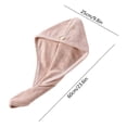 thumbnail image 3 of Toalla de microfibra de rápida absorción para secar el cabello – Turbante supersuave para mujer con cierre de botón seguro, 3 of 6