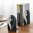 thumbnail image 5 of Naloa Butterfly Angel Wings Art 2 Pcs Bookend Large Capacity Office Book Ends for Home Office Library School Study Decoration, 5 of 8