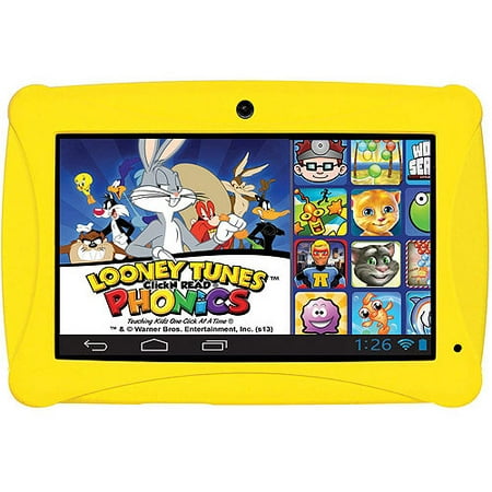 Click N Kids CKP774-YL 7in HKC 8GB Multi Touch Android 4.1 Tablet Yellow