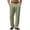 121#Army Green, variant on Mens Wide Leg Dress Pants Relaxed Fit Fashion Vintage Work Trousers Cotton Linen Pleated Baggy Lined Slacks Light Blue 2XL