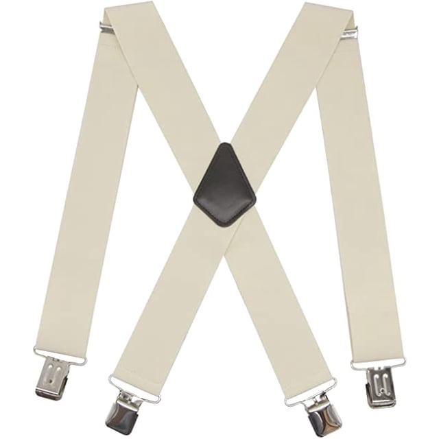 Hommes 2 Pouces de Large Bretelles Lourds Devoir Clips Solides Bretelles Élastiques Réglables Grand et Grand X