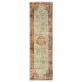 thumbnail image 1 of homeroots home decor 388722 2’x8’ Ivory and Pink Medallion Runner Rug, 1 of 1