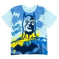 thumbnail image 5 of DC Comics Batman Little Boys Drop Shoulder T-Shirt and French Terry Shorts Outfit Set Graffiti Blue 6, 5 of 5