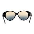 thumbnail image 4 of Womens Oversized Mod Oval Thick Temple Plastic Chic Sunglasses Black Yellow Blue, 4 of 4