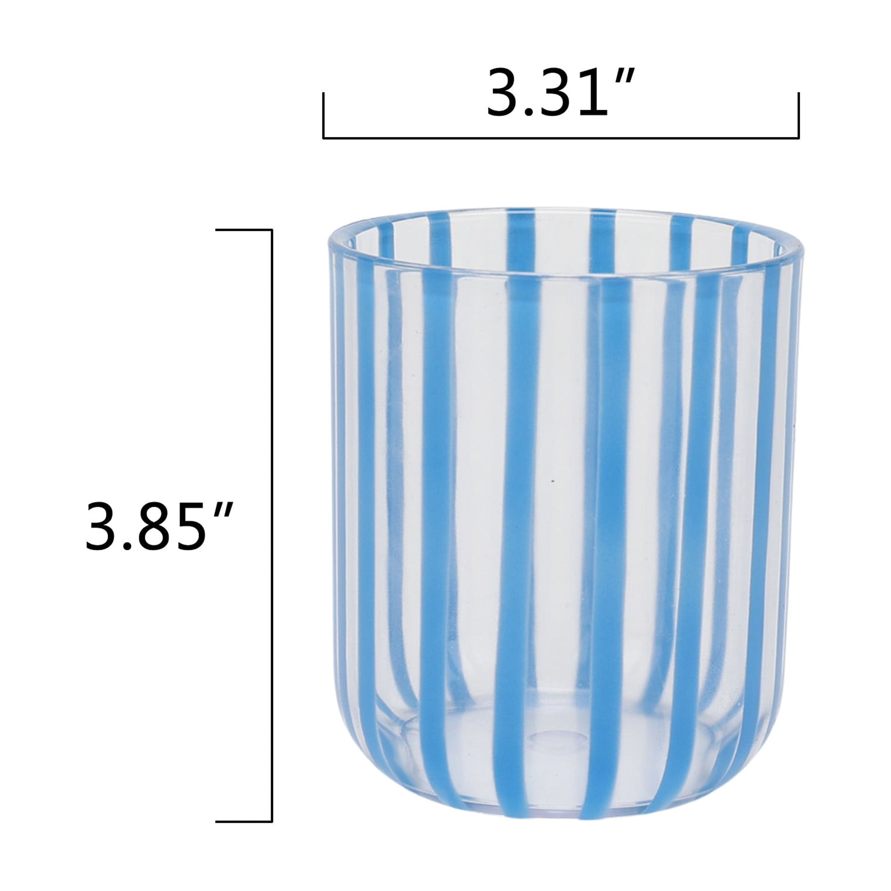 Mainstays by Becky G. & Alejandra 14-Ounce Short Acrylic Stripe Line Tumbler, Blue