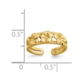thumbnail image 5 of 14K Yellow Gold Ring Band Toe Plumeria, Size 5, 5 of 5