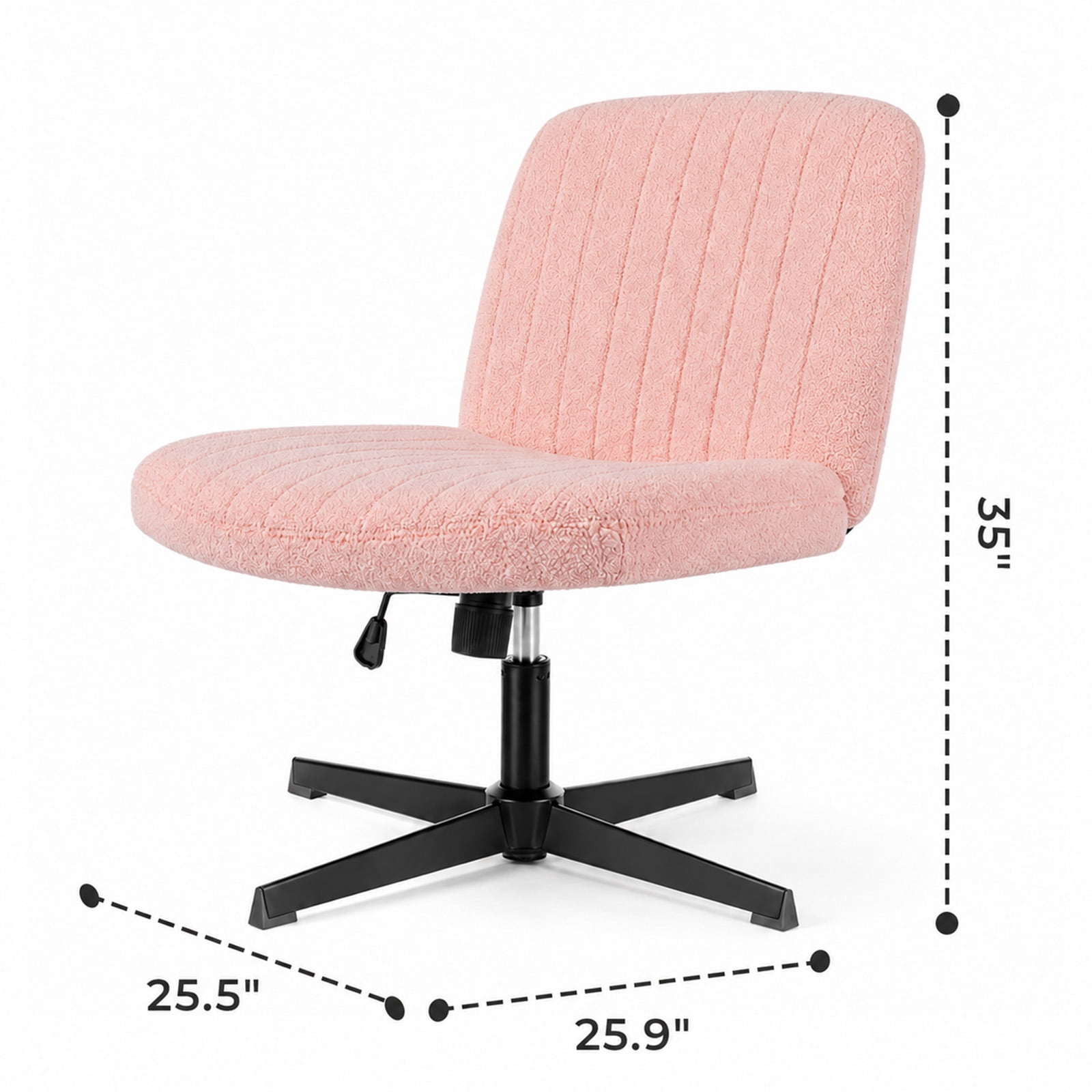 Alvantor Criss Cross Office Chair, No Wheels Armless Swivel, Wide Seat Criss Cross Chair for Home Office & Reading Room