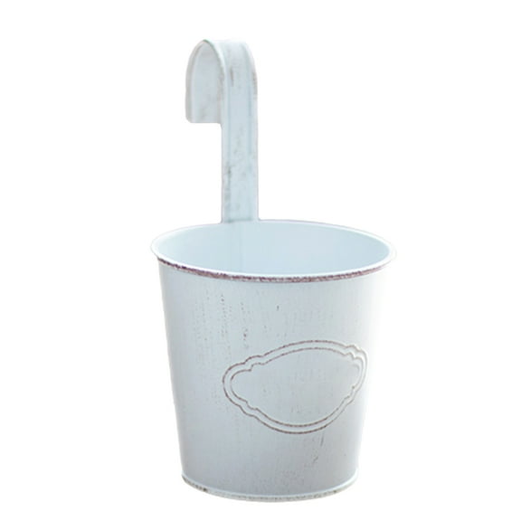 NICEXMAS White Iron Flower Bucket Multifunctional Flower Planter for Stylish Home Storage