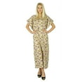 thumbnail image 2 of Bimba Women Cotton Long Kaftan With Pom Pom Tassels Maxi Caftan Beach Coverup, 2 of 4