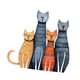 thumbnail image 4 of Juego de 4 figuras de gato de hierro de metal para pared, decoración moderna de pared colorida en 2D para oficina, cocina, patio, y exte, 4 of 9