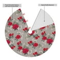 thumbnail image 2 of Sikiie Rose Flowers 30-48 inches {designName} Print Christmas Tree Skirt Snowman Xmas Tree Skirt with Edge Christmas Decorations for Holiday Party48", 2 of 7