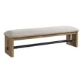 thumbnail image 2 of Pemberly Row 64" Transitional Wood Backless Bench in Oak Finish, 2 of 3