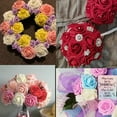 thumbnail image 3 of 25pcs Artificial Roses | Silk Flower Blossom & Bridal Bouquet - Home and Wedding PE Rose Stick Decor | DIY Wedding Bouquet Wreath for Party Decorations, 3 of 8