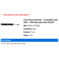 thumbnail image 2 of Front Shock Absorber - Compatible with 2003 - 2005 Mercedes-Benz ML350 2004, 2 of 2