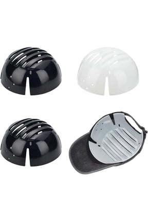 1 Set 4 Pcs 2 Colors Baseball Caps Insert Plastic Protective Hat Liner Inserts White & Black Hard Bump Cap Inserts Breathable and Lightweight Universal Bump Cap Insert for Head Protection
