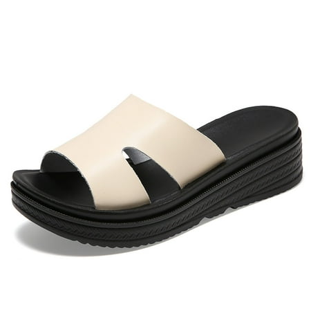 

Lopsie Women s Summer Flat Slides Sandals Casual Strap Cross Slip On Sliders Beach Flat Sandals for Women Outdoor Indoor