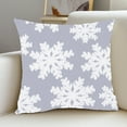 thumbnail image 4 of Nkmbld Christmas Decorative Throw Pillows Christmas Snowflake Pillowcase Parlor Bedside Pillowcase for Winter Xmas Decor, Gray, 4 of 8