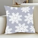 thumbnail image 4 of Almohada navideña Fiudx forma copo de nieve funda para salón mesita de noche decoración, 4 of 6