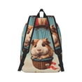thumbnail image 3 of Balery Hot Air Balloon Guinea Pig Vintage Canvas Backpack for Men and Women - Large Capacity, Durable Travel Laptop Bag for School, Work, Hiking, and Outdoor Activities-Small, 3 of 7
