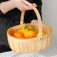 thumbnail image 4 of Storage Basket with Handle Suitable for Takeout  Strong Load-bearing  Top Opening  Easy Access  Stable Base  Picnic Basket for Kitchen Gadget, 4 of 8