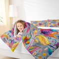 thumbnail image 4 of Manfei Country Floral Bedding Comforter Set,Rustic Botanical Twin Comforter Sets,Colorful bohemian Flowers Bedding Set For Kids,Breathable Home Decor Reversible,2pcs, 4 of 8