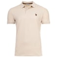thumbnail image 1 of U.S. POLO ASSN. Polo para hombre - Piqué cardado, logotipo bordado, algodón Beige S (Small), 1 of 3