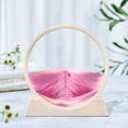 thumbnail image 2 of Aoderun Moving Sand Art Picture Round Glass Decor Desktop Home Office (7", Pink), 2 of 8
