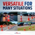 thumbnail image 6 of 28" Collapsible Traffic Safety Cones with LED Light Bright Orange Reflectors with Reflective Strips, Multipurpose Pop-Up Road Parking Cone for Emergency & Construction Use by LifeSupplyUSA (4-Pack), 6 of 8