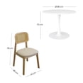 thumbnail image 2 of Ilios Innova | Juego de Comedor Vela con 4 Sillas Modernas y Mesa Redonda Blanca Estilo Minimalista, 2 of 9