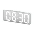 thumbnail image 2 of Latrodar LED Electronic Alarm Clock Style Practical&Affordable Temperature Display White 10x4 Inch Home Gadgets, 2 of 5