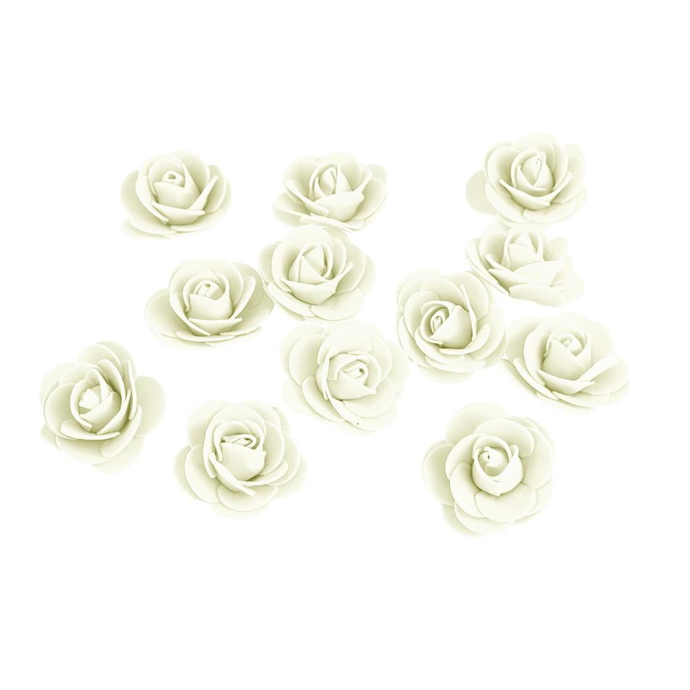 Craft Foam Roses, Ivory, 13/4Inch, 12Count