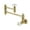 Polished Brass, variant on Kingston Brass KS3108PX Restoration Wall Mount Pot Filler Faucet, Brushed Nickel