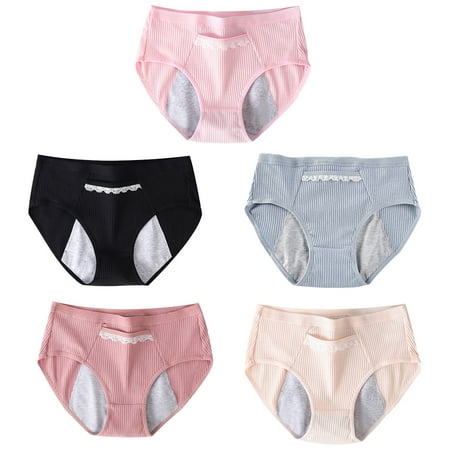 

URMAGIC Women s High Waisted Cotton Solid ColorUnderwear Ladies Soft Full Briefs Panties 5 Pieces Multipack