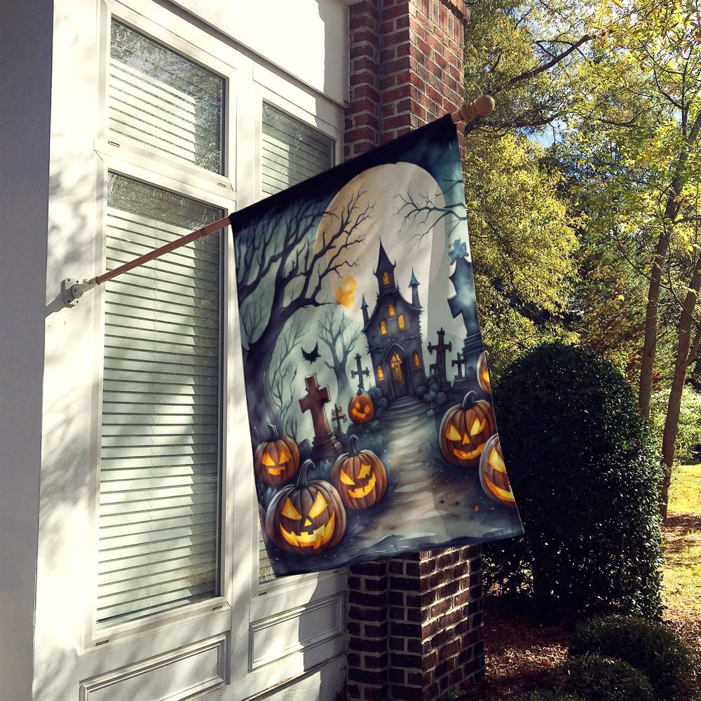 28x40 Inch Double-Sided Halloween Decorative Pole Flag for Outdoor Home Display