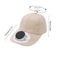 thumbnail image 4 of Ticikt Solar & USB Charging Fan Hat, Adult Mesh Cooling Baseball Cap with Fan, Adjustable Unisex Sun Visor for Hiking Fishing,Color:Khaki, 4 of 4