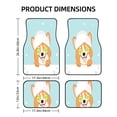 thumbnail image 2 of Sikiie Corgi With Towel Ans Slice Cucumber Car Foot Mat Set of 4 Pieces Basics Universal Fit Rubber Carpet Floor Mats For Car SUV Van & Truck, 26.8"L x 17.3"W (Front), 13"L x 17.3"W(Rear), 2 of 6