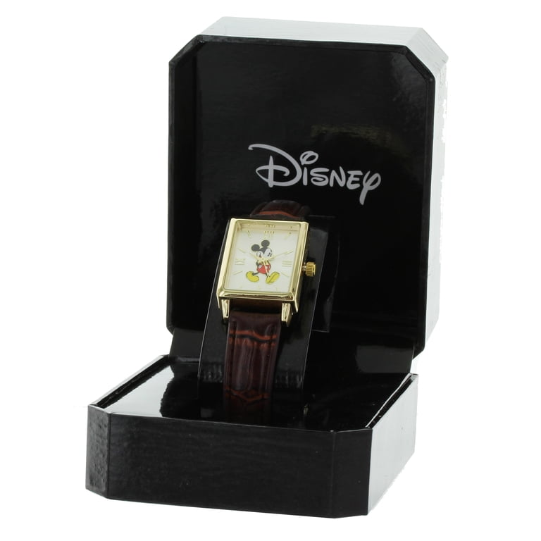 Vintage Disney Mickey Mouse Rectangle Watch with Leather  display picture 3