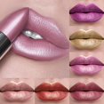 thumbnail image 2 of 21Colors Bold & Intense Glitter Shiny Metallic Lipstick Pearlescent Lip Tint,Long Lasting Lip Senior Matte Lip Makeup Gifts for, 2 of 5