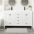 thumbnail image 1 of GAZHOME Bathroom Vanity with Double Sink , Modern Thickened Bathroom Storage Cabinet, 60 inch, 1 of 7