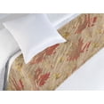 thumbnail image 3 of Autumn Vibes Bed Runner, Fall Themed Grunge Design Bicolored Maple Leaves Pattern Print, Decorative Accent Bedding Scarf for Hotels Homes & Guest Rooms, Twin, Dusk Ruby Pistachio Green, by Ambesonne, 3 of 3