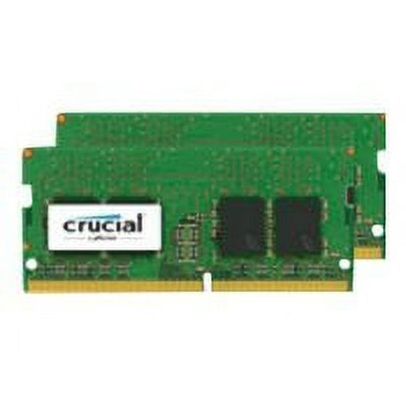 Crucial - DDR4 - kit - 16 GB: 2 x 8 GB - SO-DIMM 260-pin - 2400 MHz / PC4-19200 - CL17 - 1.2 V - unbuffered - non-ECC