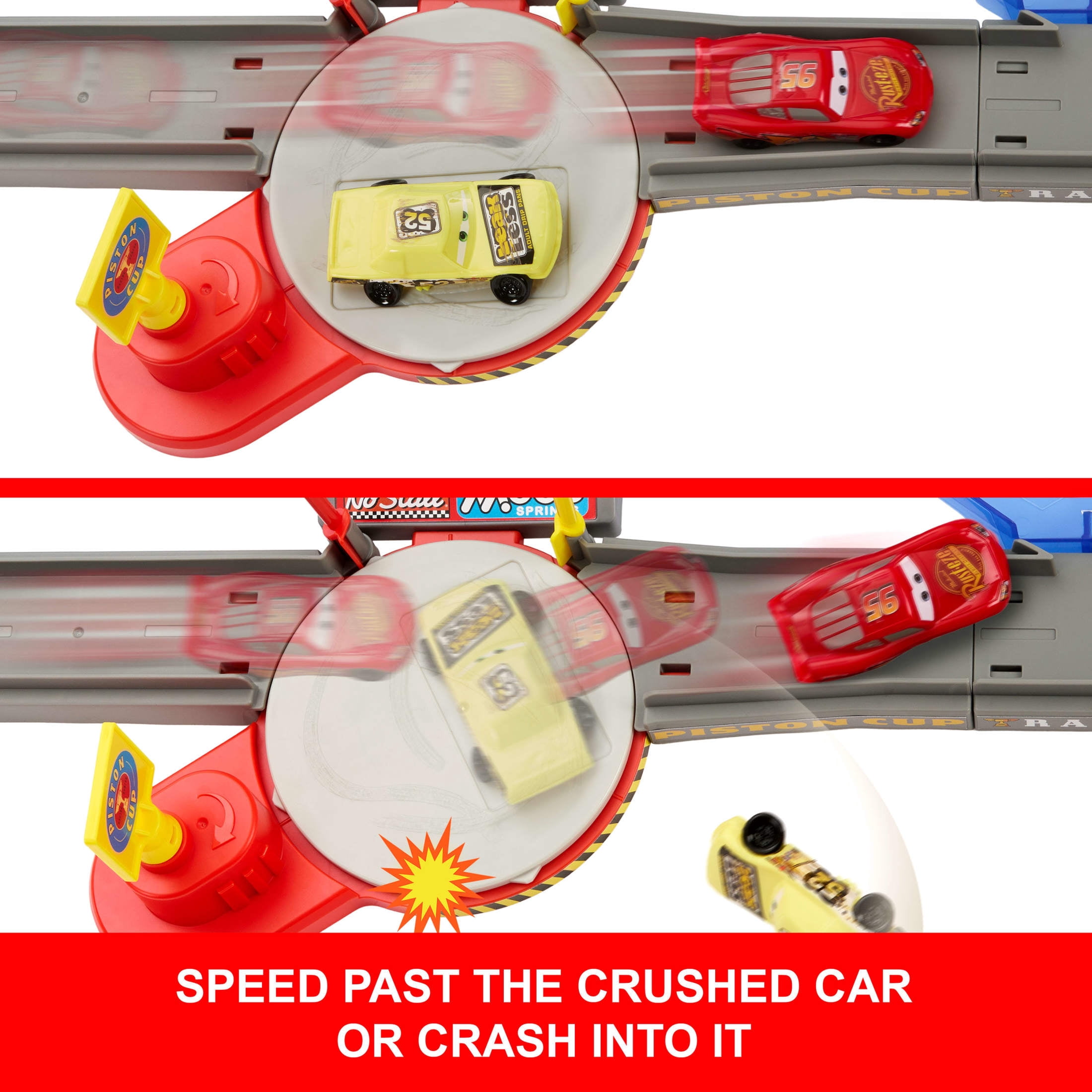 Disney and Pixar Cars Piston Cup Stunting Speedway Playset with Lightning McQueen Toy Car